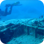 Messerschmitt Bf 109 on the seabed in Anissara