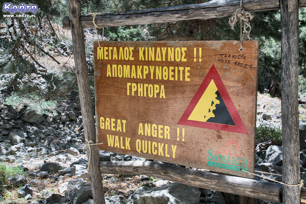 Samaria - warning signs