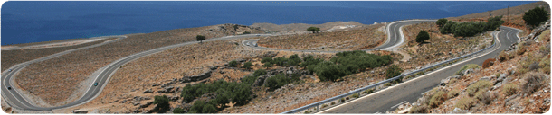 Panorama der Straße nach Hora Sfakion