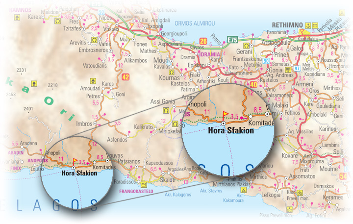 Chora Sfakion - Lage und Anfahrtsplan