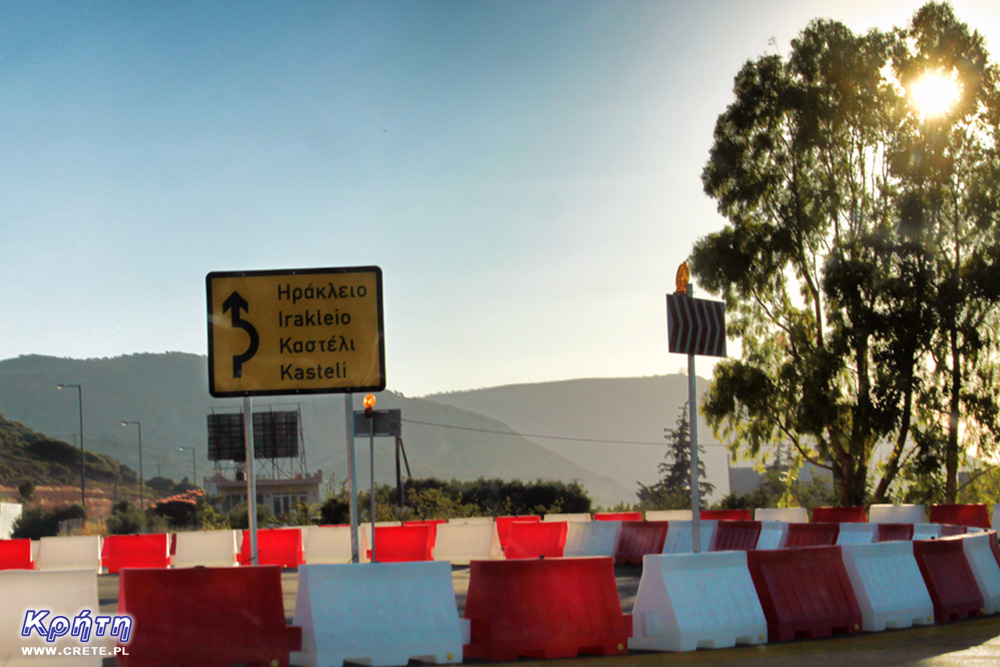 Straße zum Flughafen Heraklion