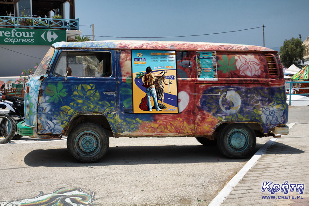 Matala Beach Festival - VW Bus - the so-called cucumber