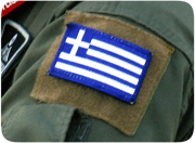 Grecka flaga na mundurze Sił Powietrznych