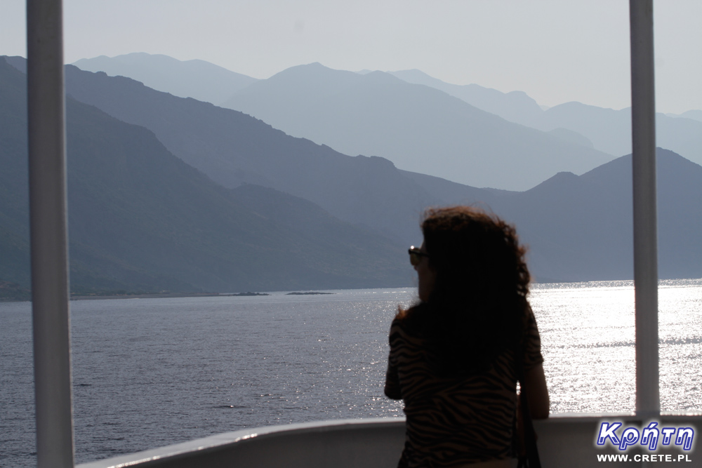 Crete - woman on the ferry