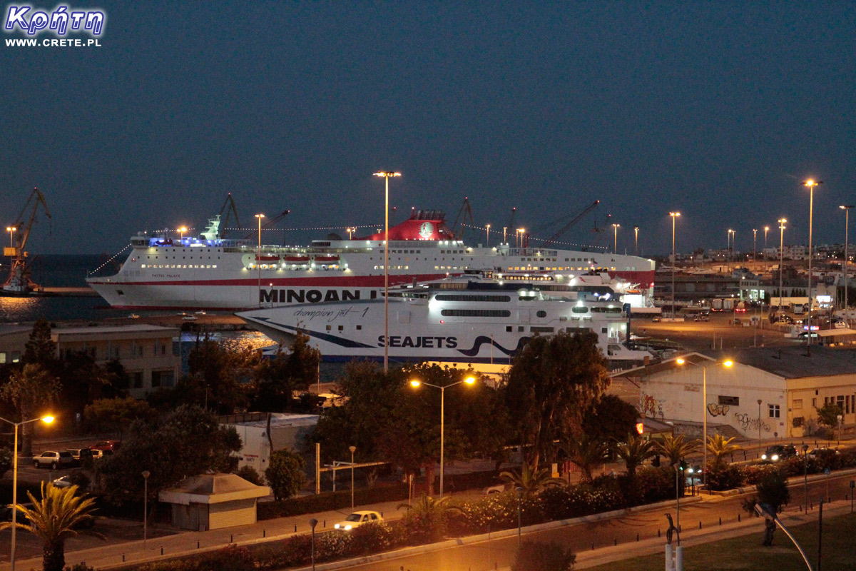 Ferries at the port of Heraklion