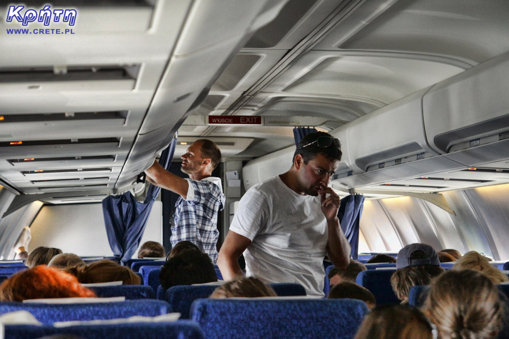 Pasażerowie w samolocie