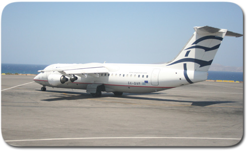 Samlot Avro Rj-100 w barwach Aegean Airlines