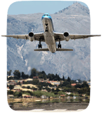 Samolot starujący z Korfu