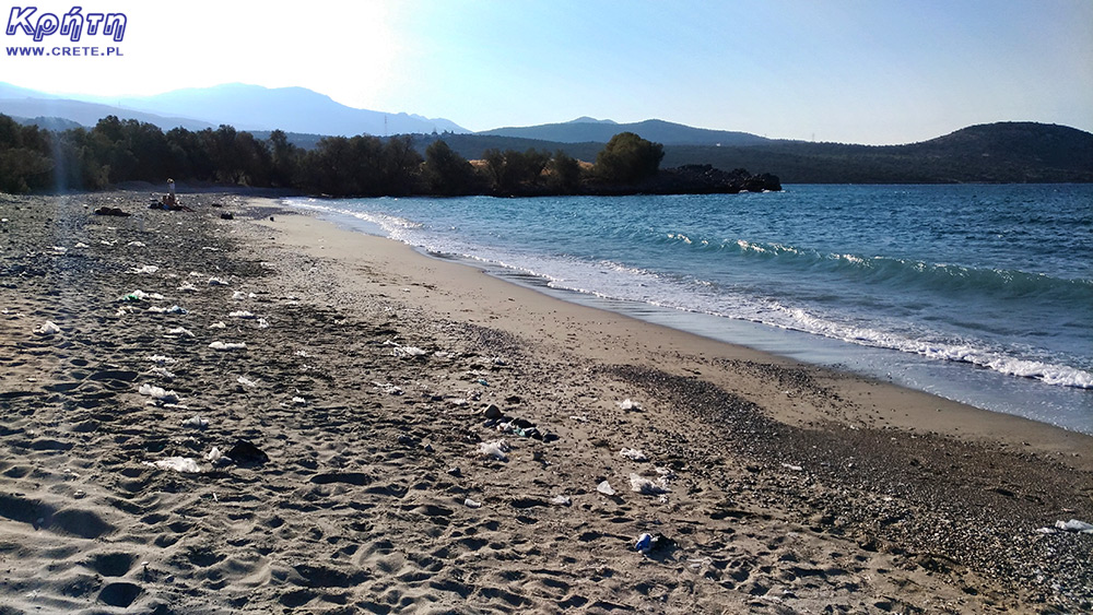 Another beach with plastic garbage