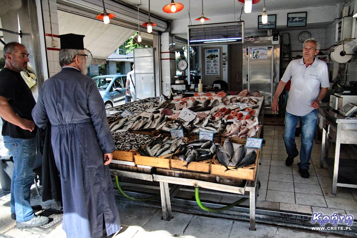 Fish stand in Chania