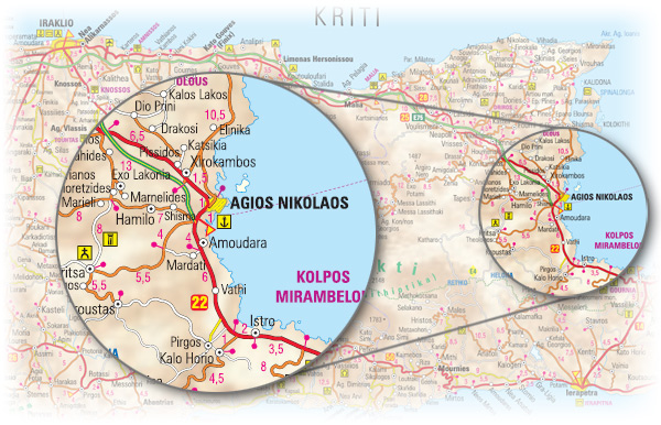 Agios Nikolaos - Karte