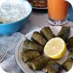 Dolmades - stuffed grape leaves