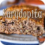 Karydopita - ciasto orzechowe