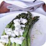 Asparagus with feta cheese