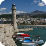 Venetian port and the lighthouse of Rethymno