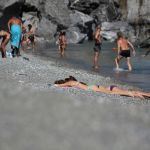 Plaża Preveli pokryta jest delikatnym żwirkiem
