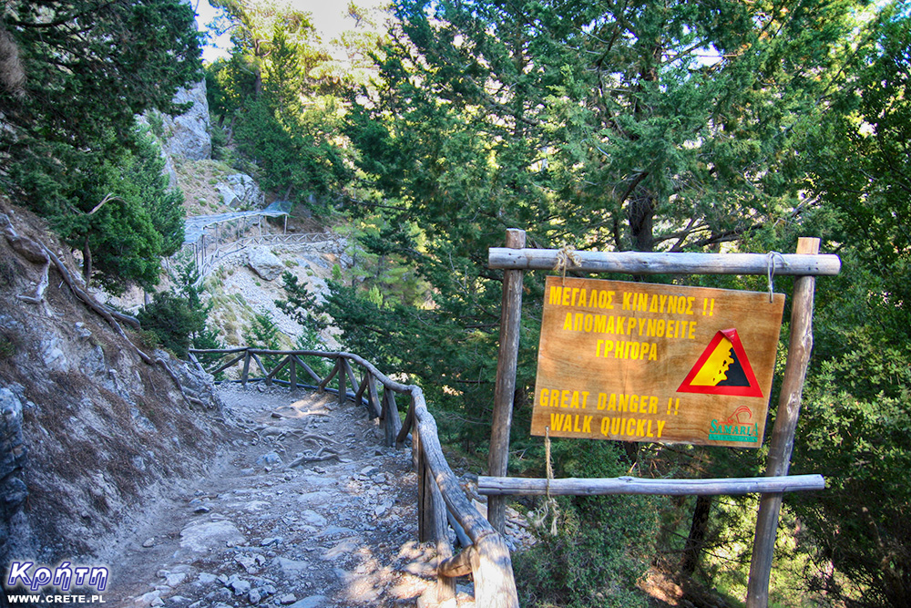 Erdrutschstellen in der Samaria-Schlucht