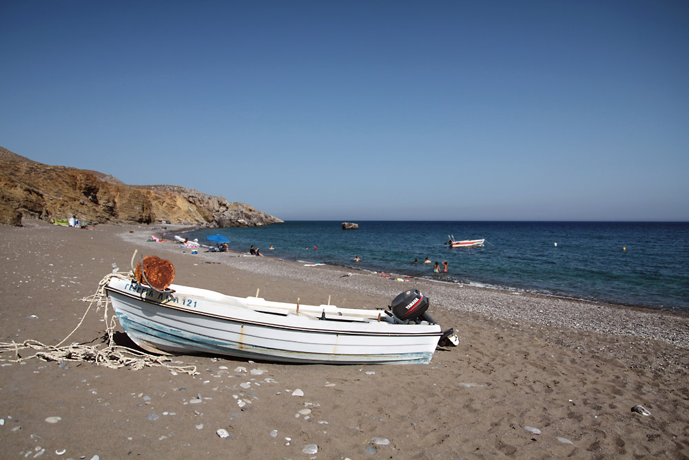 Plaża za wąwozem Steno