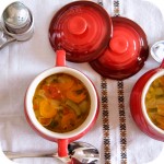 Vegetable soup with xinochondros
