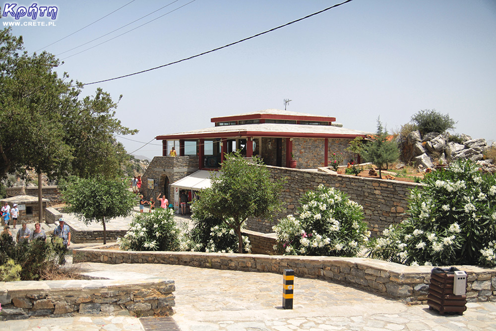 The building in front of the cave