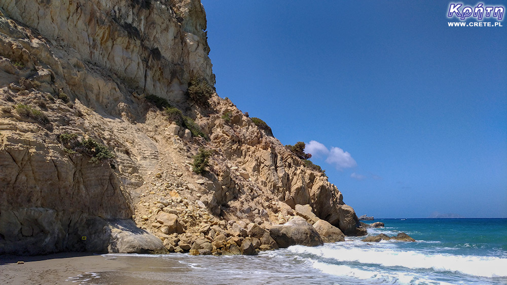 Beach right next to the rock