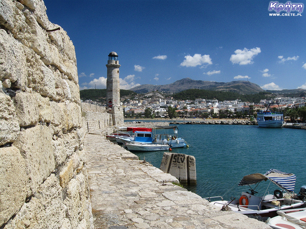 Venetian port and Egyptian lighthouse in Rethymno