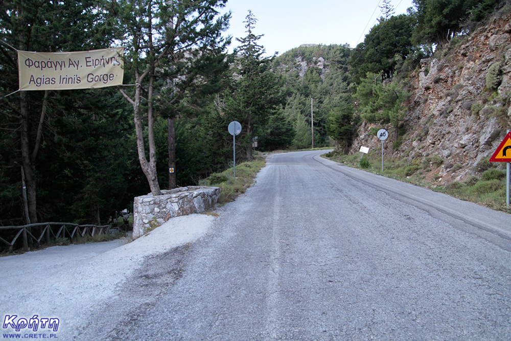 Agia Irini - the beginning of the trail
