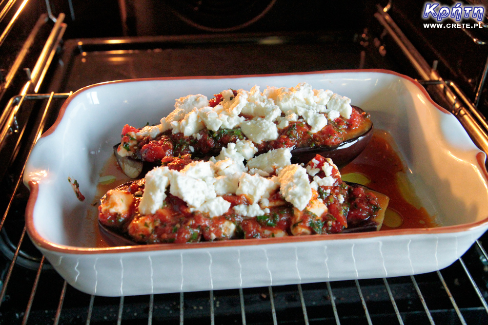 Aubergine mit Feta-Käse