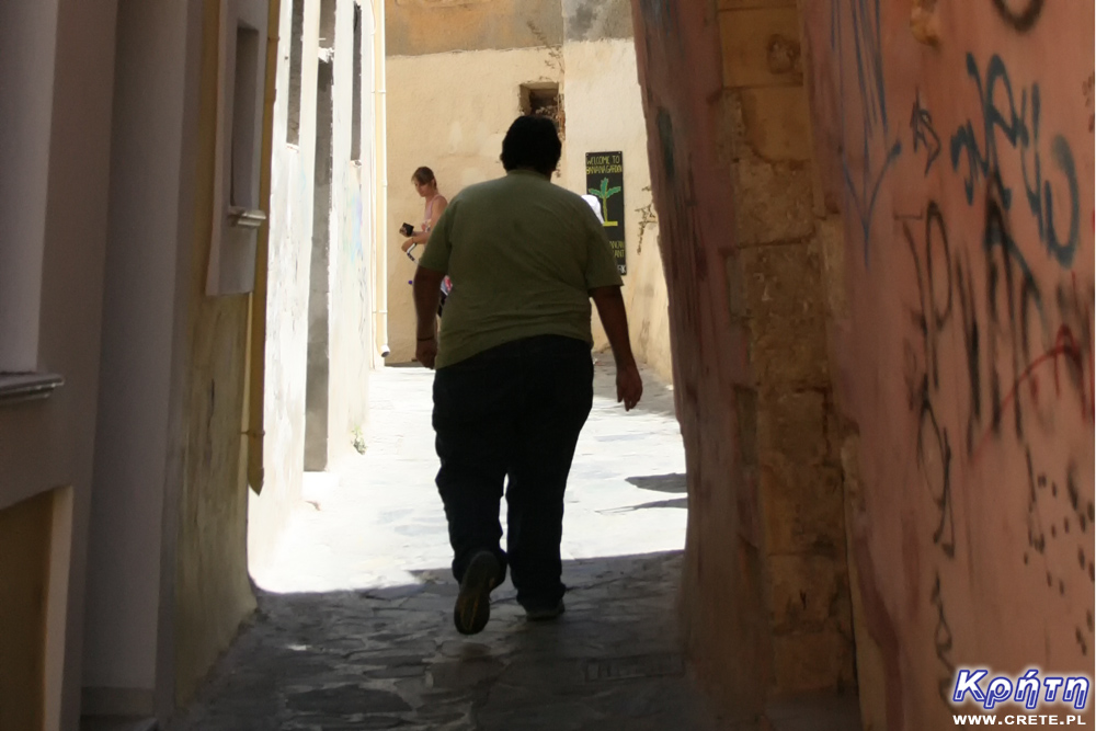 Obese child in Chania