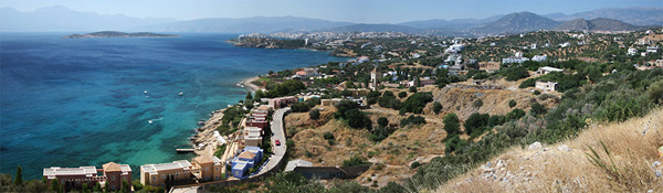 Elounda - panorama z drogi