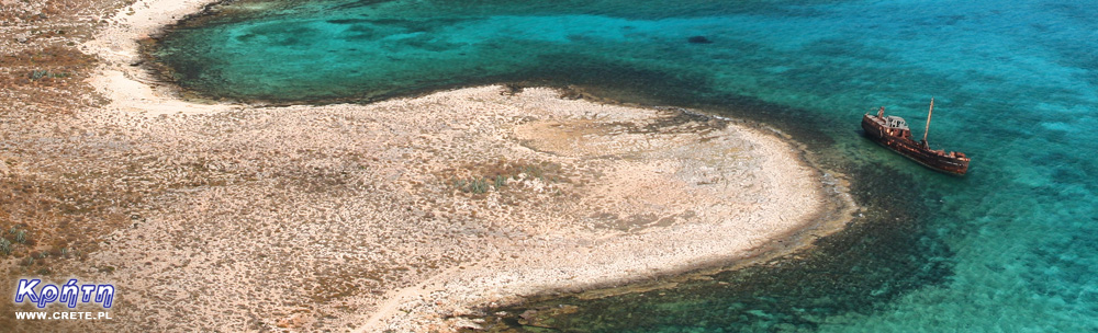 Dimitrios P. - wrak statku przy wyspie Imeri Gramvousa