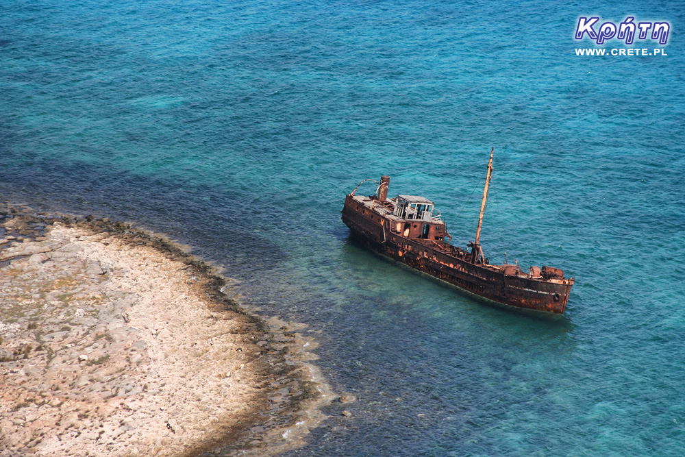 Gramvousa wreck - view from the fortress