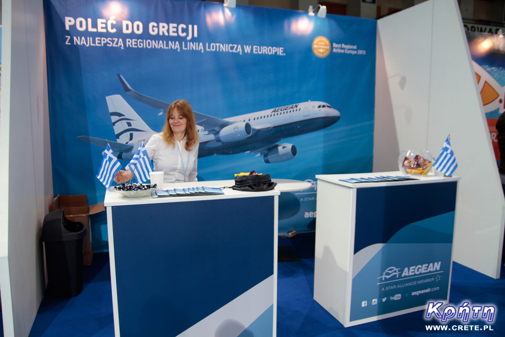 Stoisko naszych ulubionych linii lotniczych Aegean Airlines