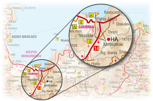 Mapa dojazdu do wąwozu Ha