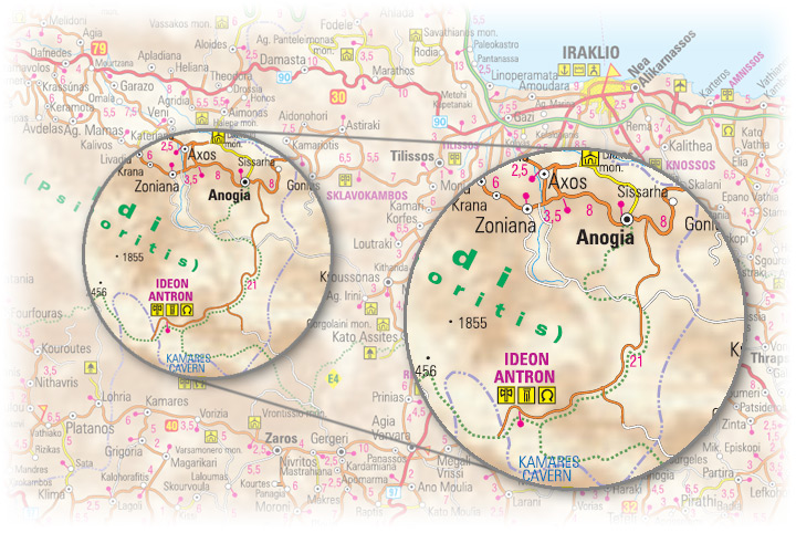 Access map to the Ida cave