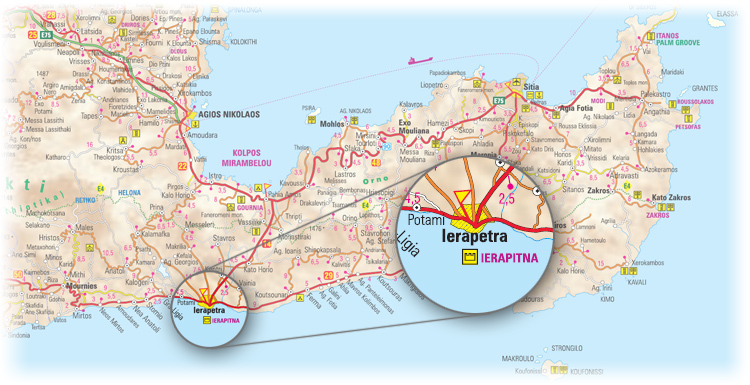 Ierapetra - mapa dojazdu