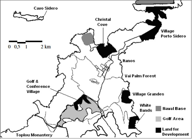 Kavo Sidero - mapa