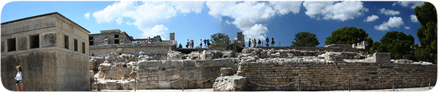 A view of the excavations at Knossos