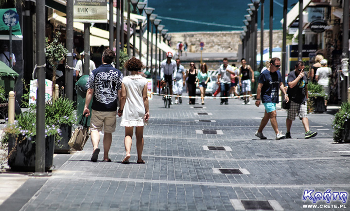 25 August Street - eine der wichtigsten Fußgängerzonen von Heraklion