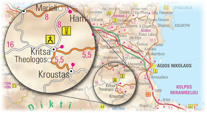 Kritsa - mapa dojazdu