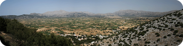 Ein Blick auf die Lasithi-Hochebene