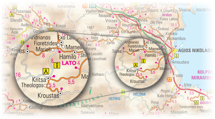Mapa dojazdu do wykopalisk Lato
