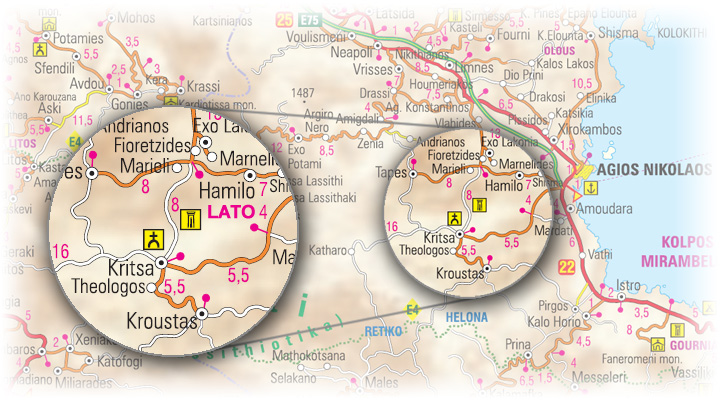 Mapa dojazdu do wykopalisk Lato