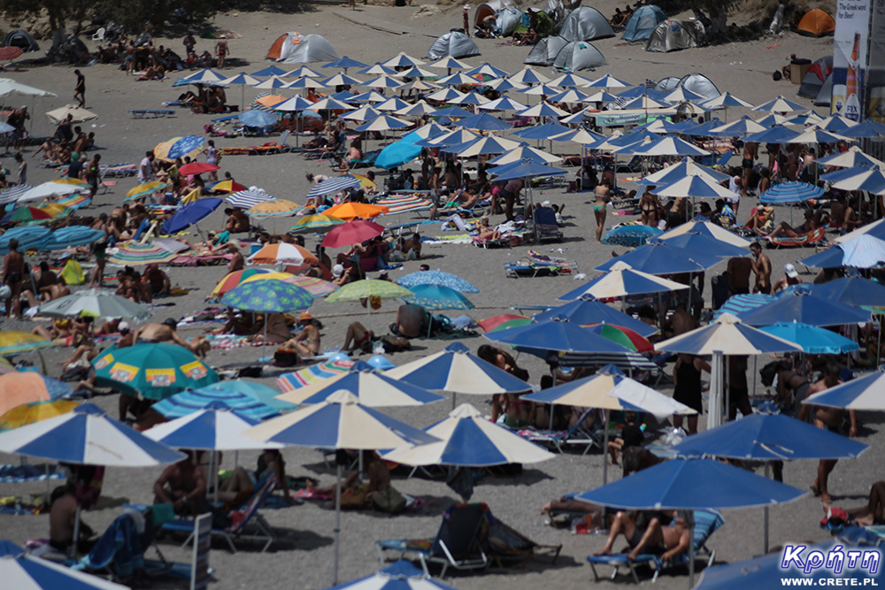 Matala - plaża w czase Beach Festival