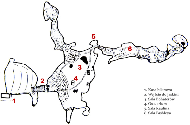 Melidoni - plan jaskini