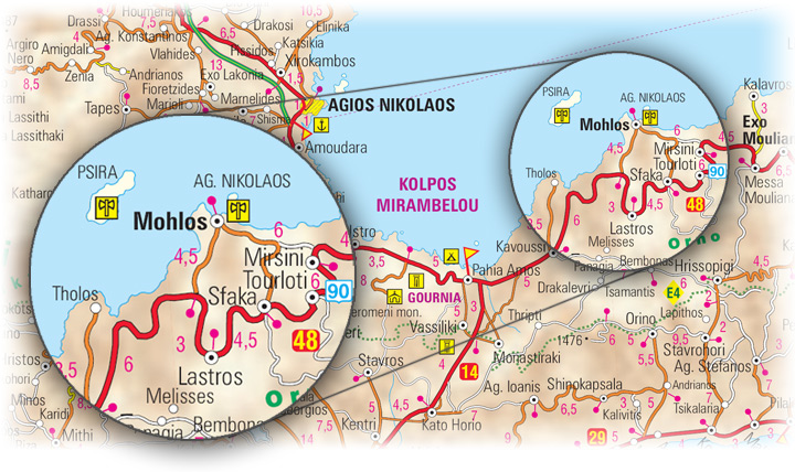 Mochlos - mapa dojazdu