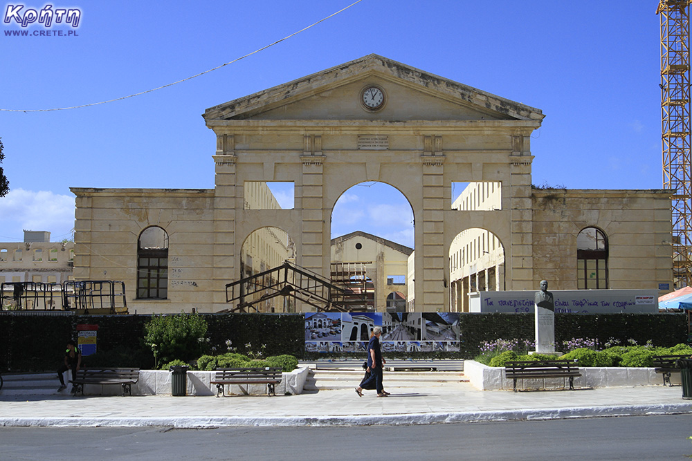 Chania market hall under renovation