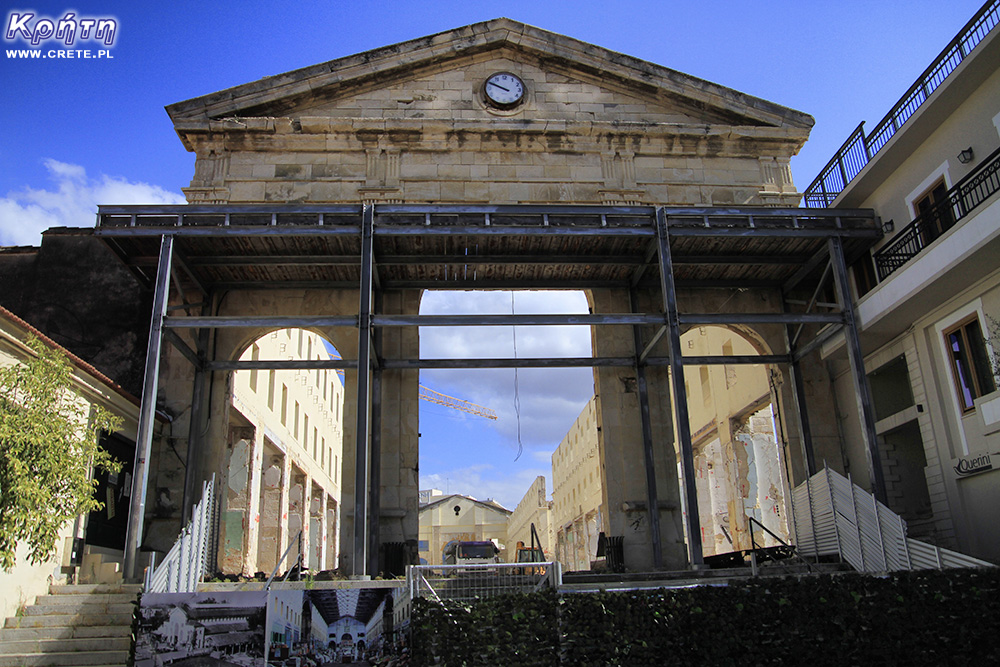 Chania market hall under renovation