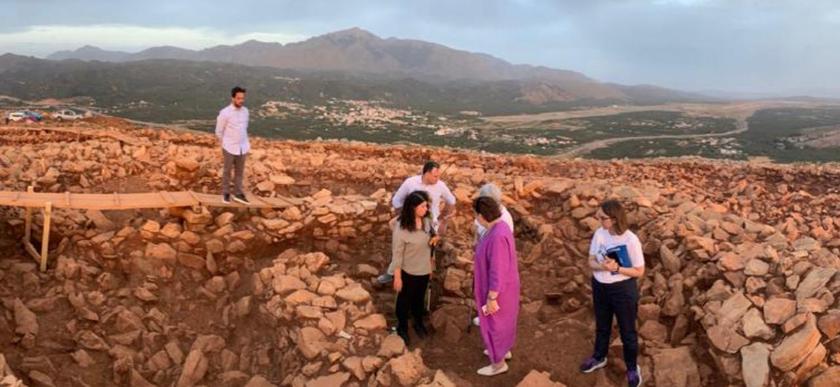 Archaeological work at the excavation site in Kastelli