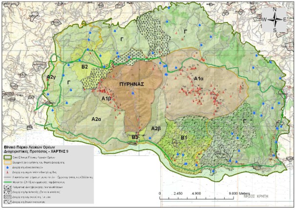 Mapa Parku Narodowego Gór Białych